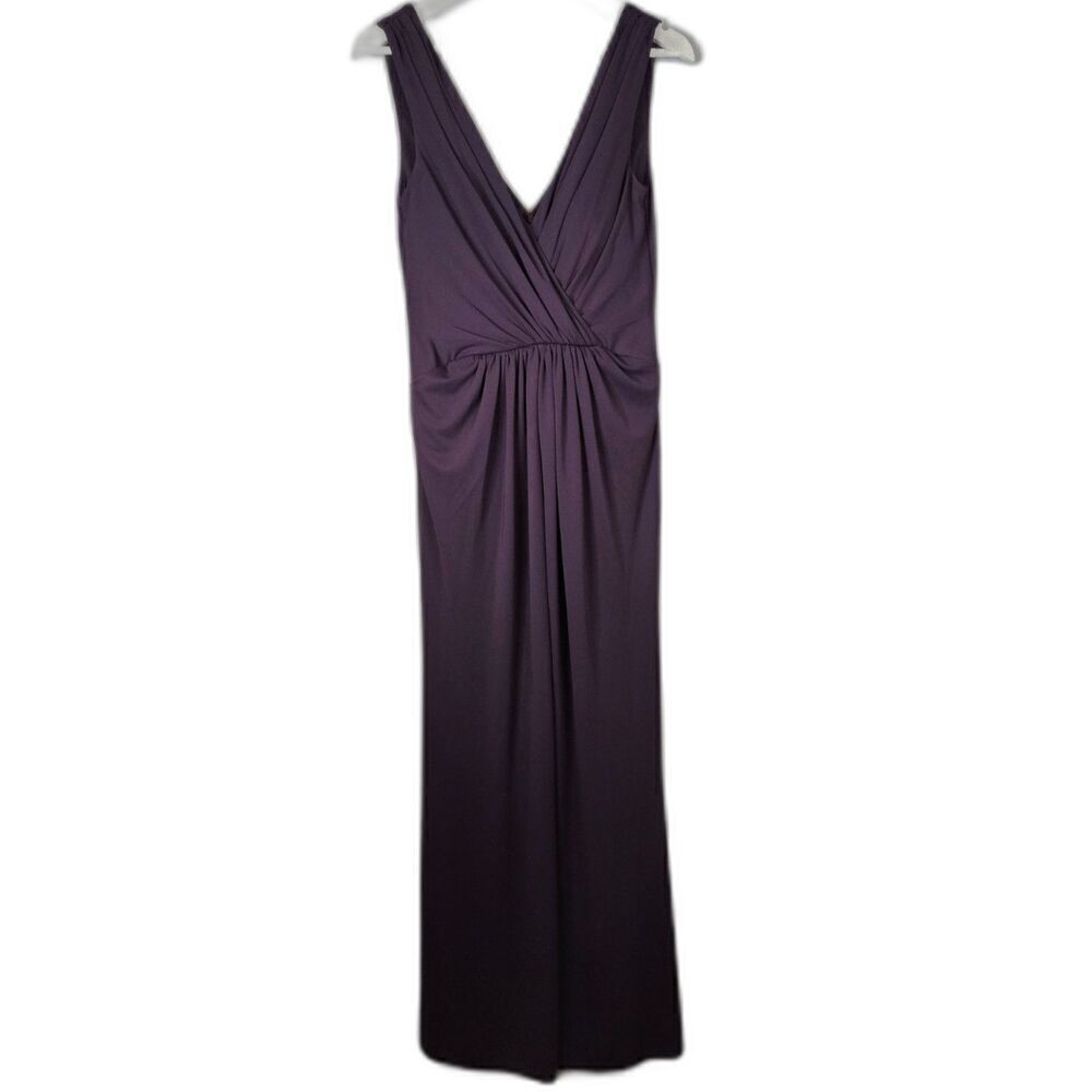 Oleg Cassini Women's Plum Sleeveless Bridesmaid Prom Maxi Dress Size 6